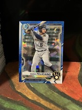 2021 BOWMAN CHROME SAPPHIRE  BASEBALL PROSPECT CARD MARIO FELICIANO