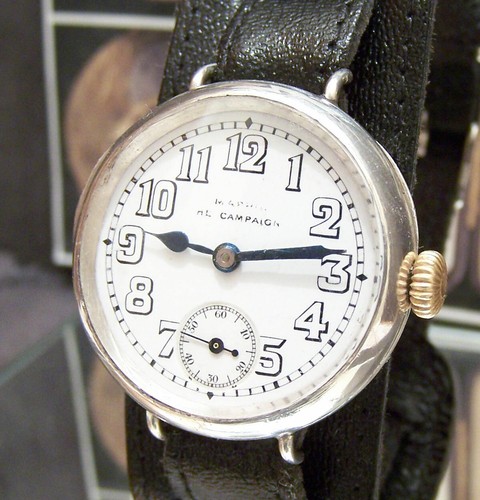 ANTIQUE RARE 1914 OMEGA WW1 OFFICERS 