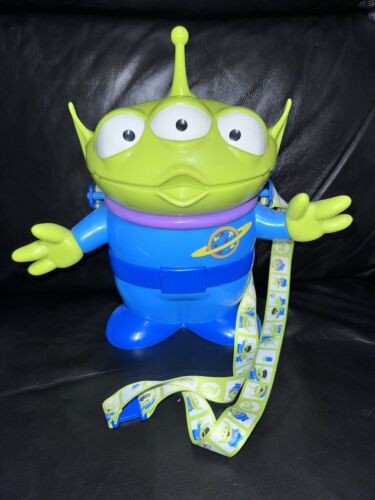 Disney Parks Pixar Toy Story Alien Popcorn Bucket AP 11" w/landyard Disneyland W - Photo 1 sur 5