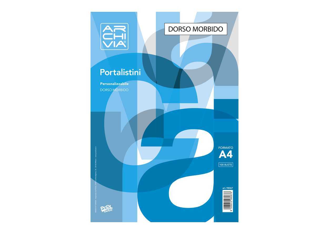 Portalistino Personalizzabile A4 100 Buste