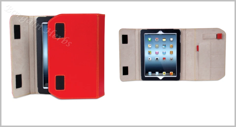iSound New Genuine Leather iPad and/or iPad Keyboard Portfolio Free Shipping Red - Image 3 of 4