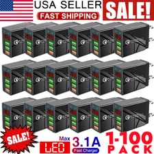 Lot 3 Port Fast Quick QC 3.0 USB Hub Wall Charger Power Charge Adapter US Plug