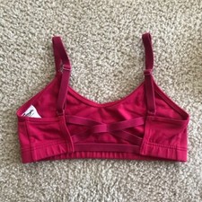 Capezio Criss Cross Red Dance Top Sports Bra Size Small Used
