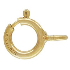 10 pcs 5mm 14K Gold Filled Spring Ring Clasp with Open Ring