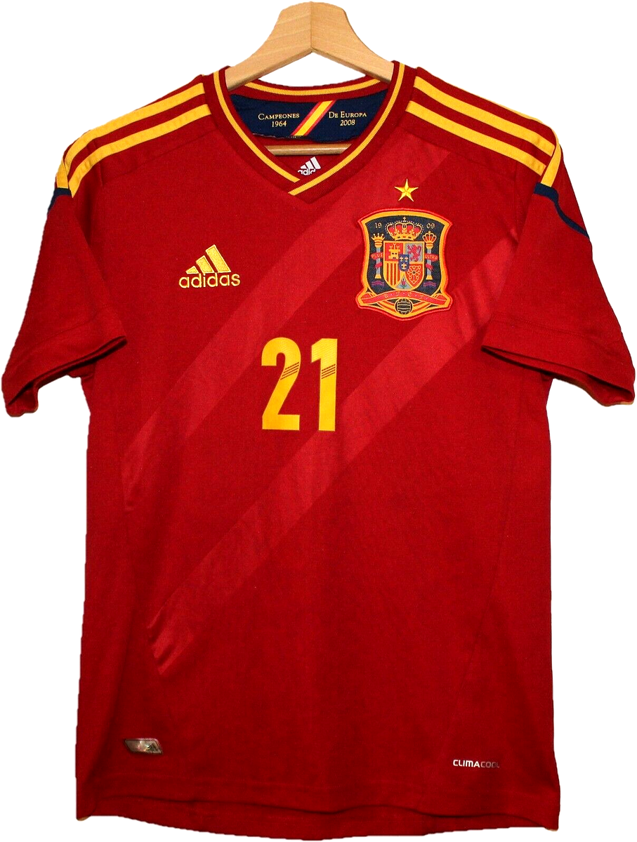 2012 #21 SILVA SPAIN Football SHIRT Jersey ADIDAS size 164cm