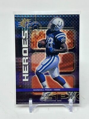 1999 UD SPX Football Marshall Faulk Heroes Card #H7