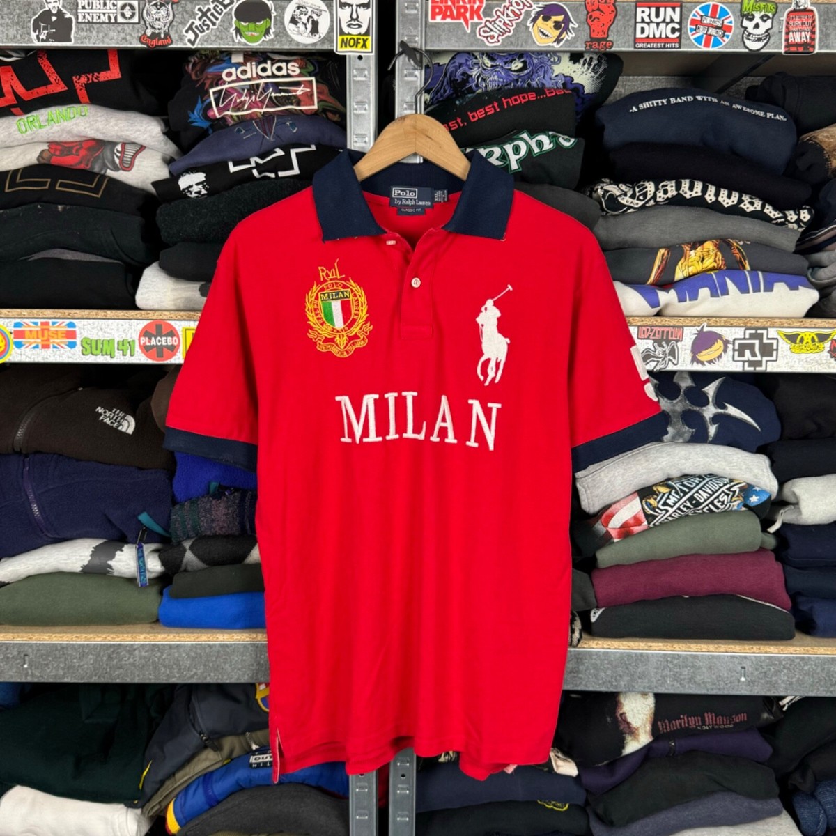 VINTAGE POLO RALPH LAUREN MILAN ITALY SHIRT BIG BONY CHEIF