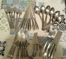 Vintage servizio posate in acciaio inox F.lli Calderoni & Arosa Line, anni 50