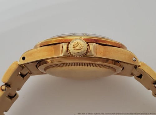 Rolex Submariner 1680 18k Gold Vintage Added 5ctw Diamond Bezel Mens Watch - Picture 4 of 9