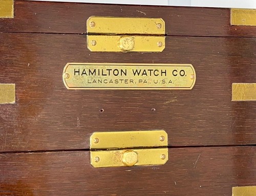 Hamilton Model 21. Ships Marine Chronometer Mahogany Mounting Box... - Picture 6 of 13