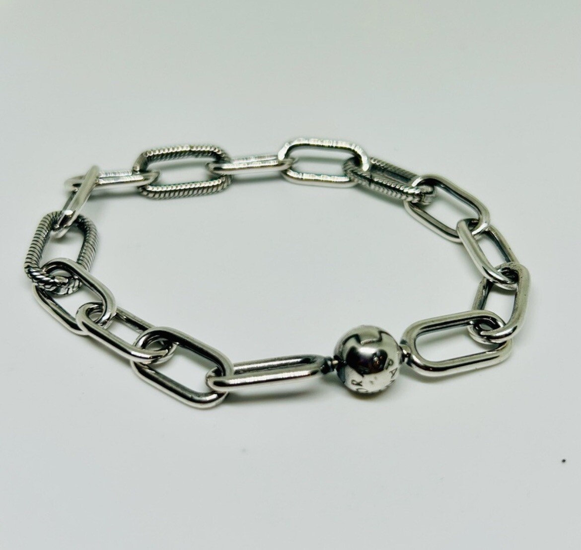PANDORA ME 925 Silver Link Chain Bracelet 17cm Adjustable