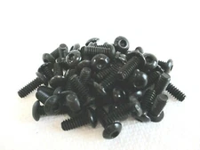10-24 X 1/2 BUTTON HEAD SOCKET CAP SCREWS BLACK ALLOY STEEL 50 PCS