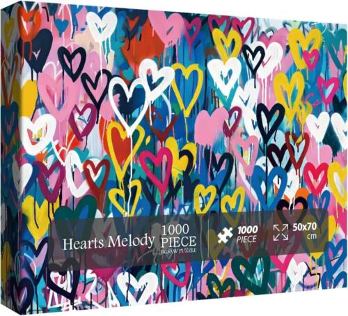 Colorful Heart Shape Puzzle 1000 Pieces for Adults, Love Valentines Jigsaw...