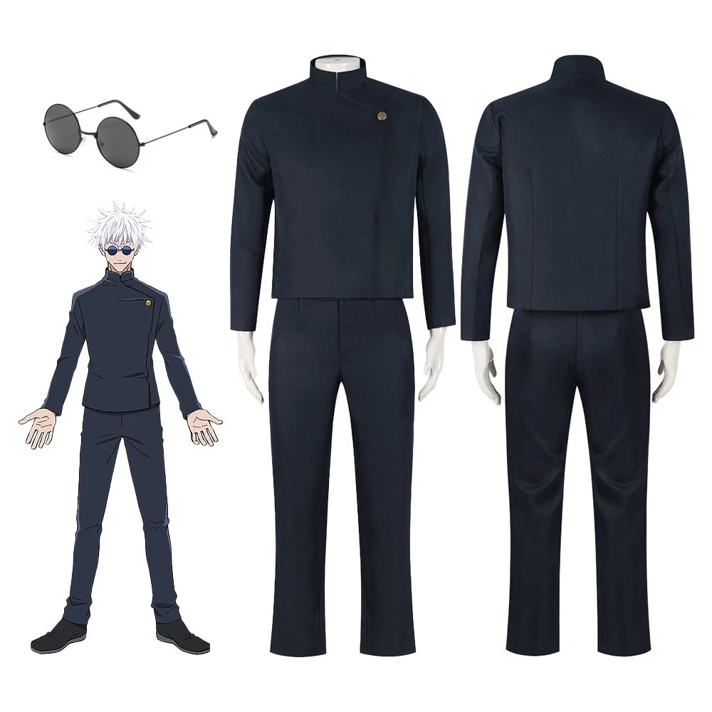 Anime Jujutsu Kaisen Satoru Gojo Cosplay Costume Uniform Halloween Suit Glasses