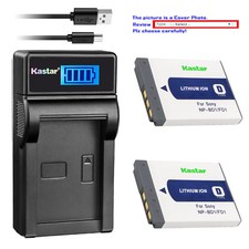 Kastar Battery LCD USB Charger for Sony NP-BD1 BD1 NP-FD1 D Type Battery BC-CS3