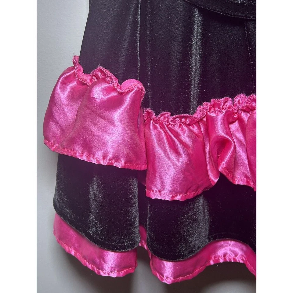 Underwraps Pink Black Velvet Barmaid Wench Costume Dress Cosplay Halloween Sz Sm - Image 4 of 4