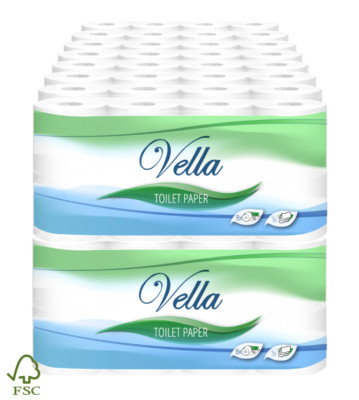 128 Rollen Toilettenpapier Klopapier WC-Papier 3lagig 150 Blatt FSC  Zellstoff 