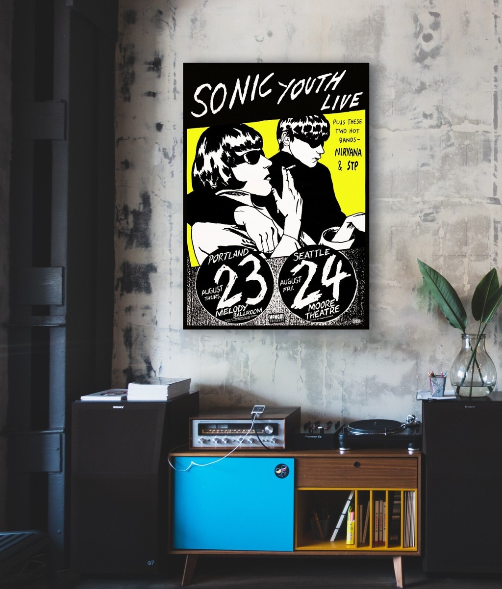 SONIC YOUTH  2002 ポスター ヴィンテージ　バンド Sonic Youth（ソニック・ユース）2002年フランスでのライブ告知
