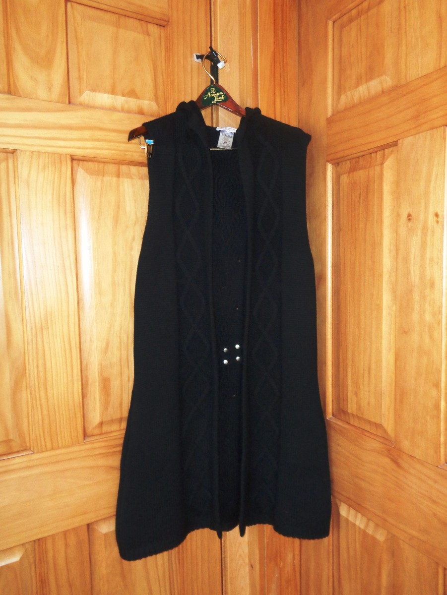Sweat à Capuche Gran Sasso En Laine/cachemire - Taille 44/46, Noir, Fait En Italie, Presque Neuf