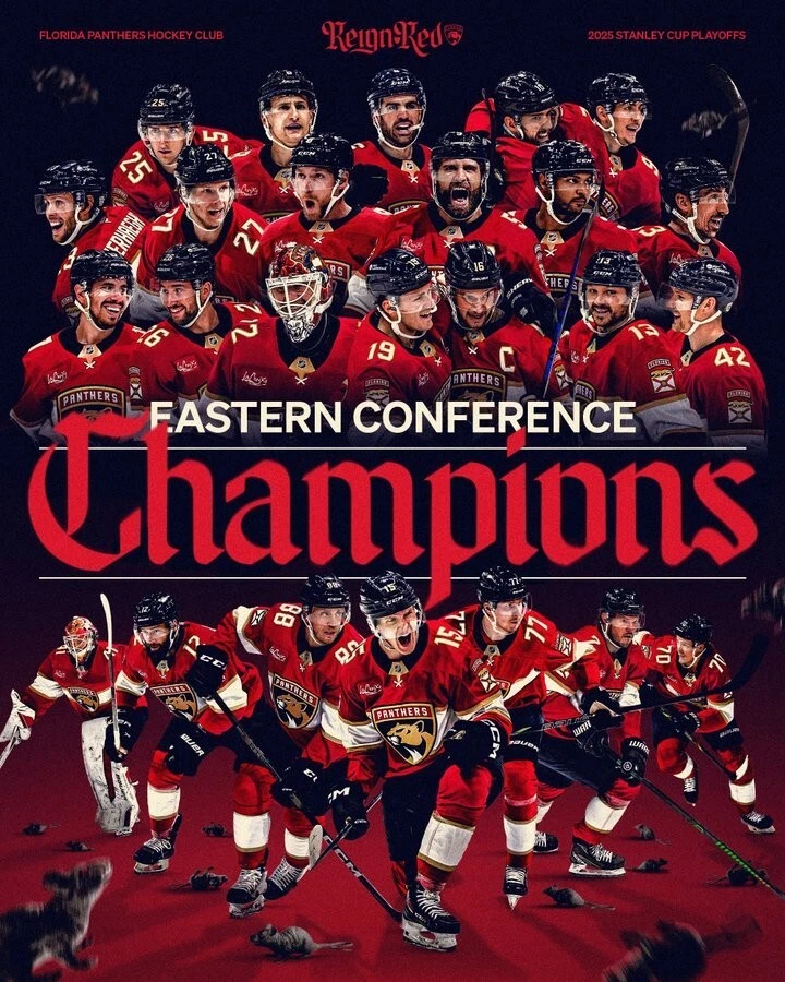 Florida Panthers Back-To-Back Eastern Conference Champions 2025 Poster