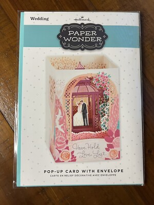 Hallmark Wedding ''Have. Hold. Love. Last.'' Pop Up Card (new in package)