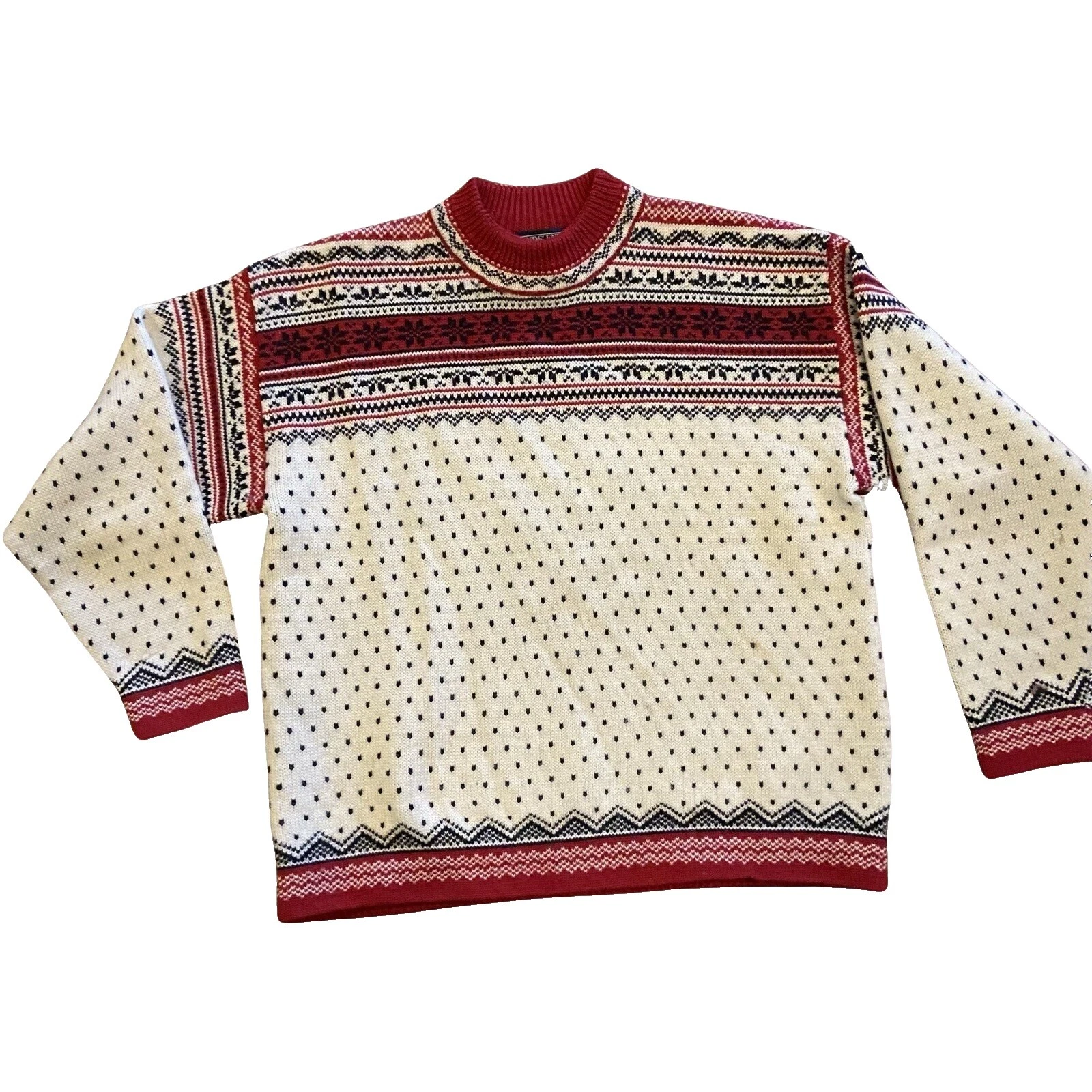 Suéteres Vintage Blanco 100% Lana para Hombres