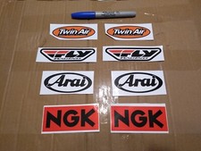 NGK ARAI  FLY  TWIN AIR  stickers Motor Bike Cycle  Motocross racing Decals