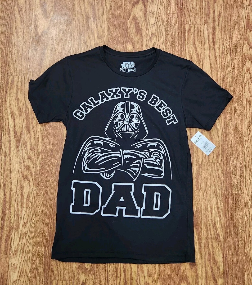 Mens Small Galaxy's Best Dad Short Sleeve T-Shirt Star Wars