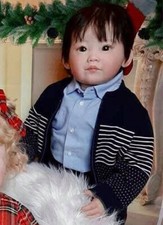 Lifelike Handmade 28in Assembled Reborn Baby Doll Hand-Rooted Hair Toddler Girl