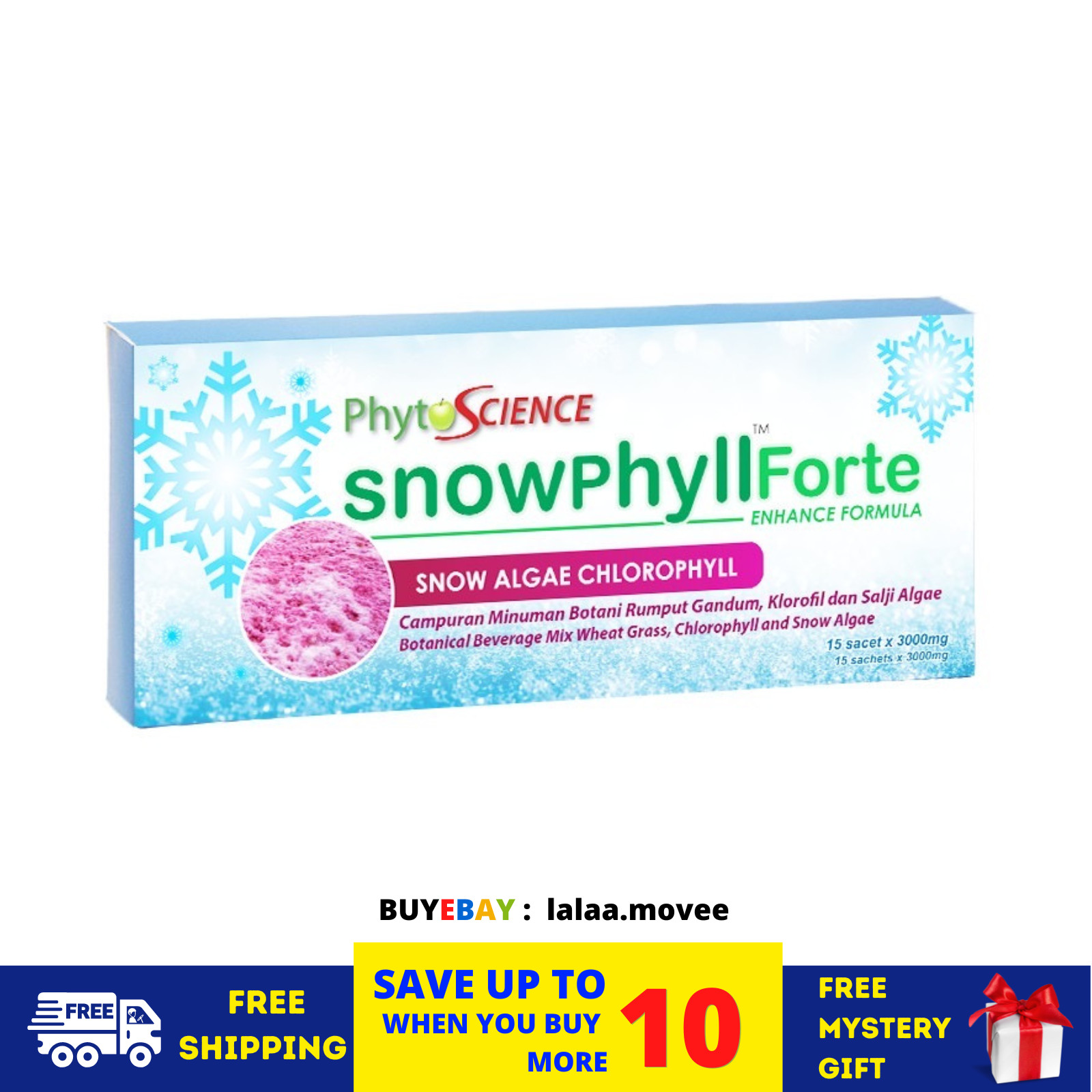 Phytoscience Snowphyll Forte Snow Algae Clorofila y extracto de hoja de morera