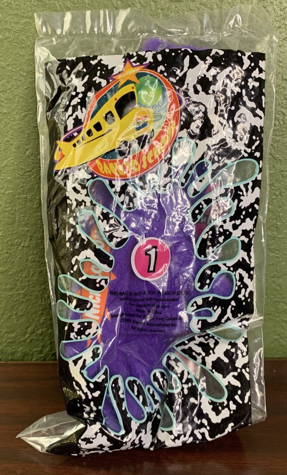 Vintage 1999 Burger King Nickelodeon Purple Airplane BTS Pencil Holder