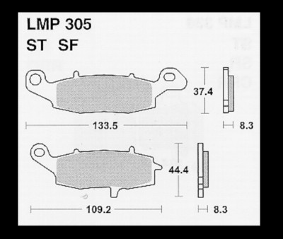 ATHENA PAST BREMSE VORNE KAWASAKI VN800 A1-A8 VULCAN/DRIFTER C1-C2/E1-E2 1998-02