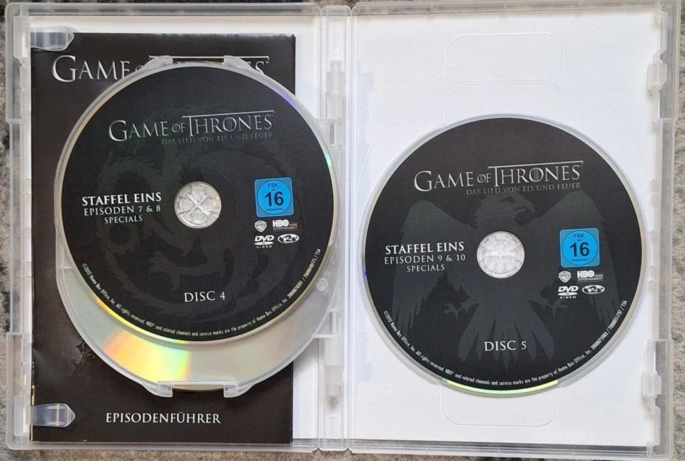 DVD GAME OF THRONES - 1. Staffel (TV Serie) geb.aus  Sammlung,Paket FSK 16 - Bild 4 von 4