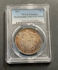 1887 Morgan Dollar - PCGS Graded UNC, With Detail Regarding Color Question