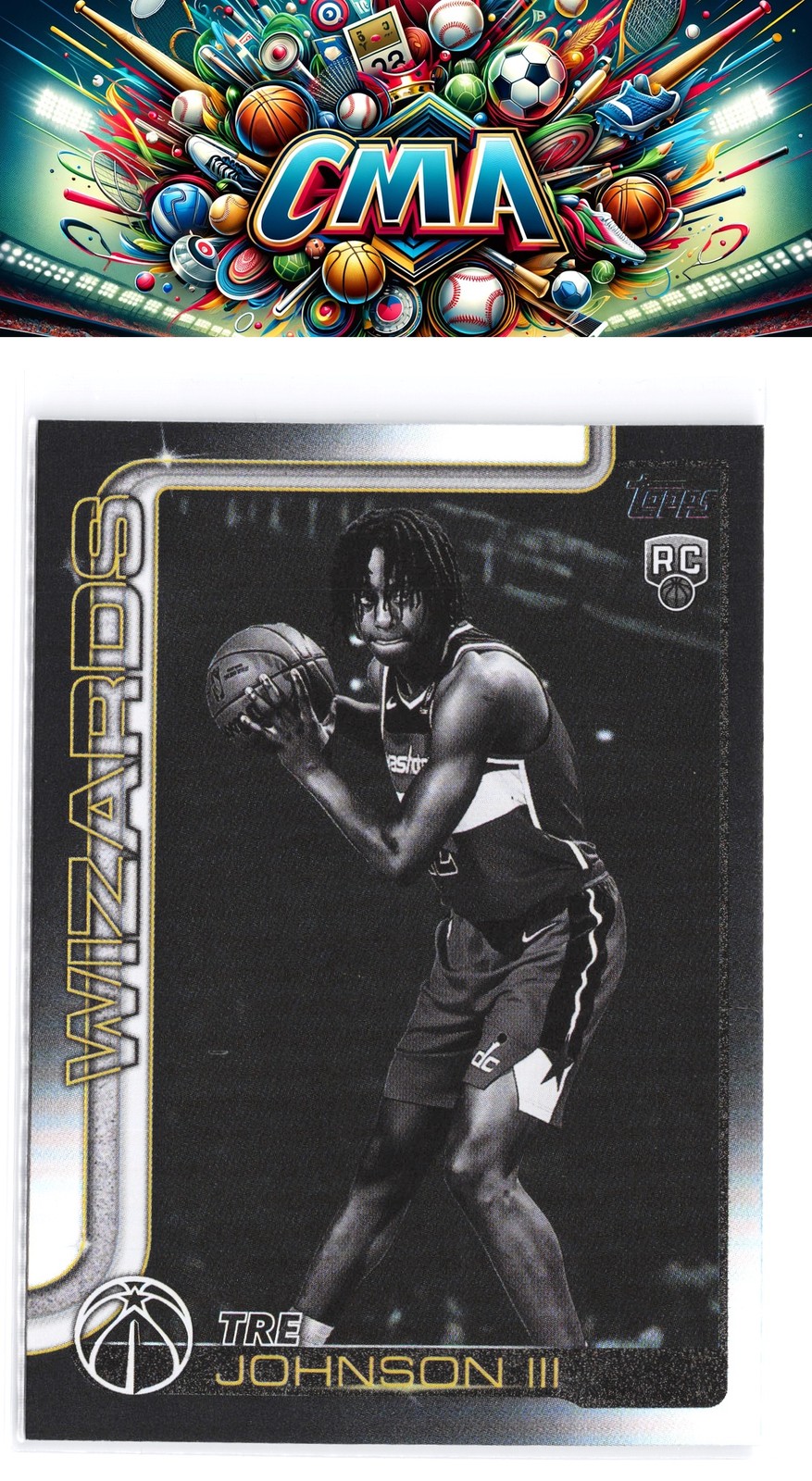 2025-26 Topps #206 Tre Johnson III Blackout