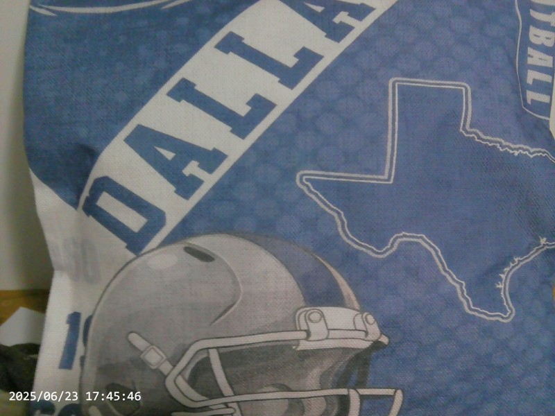 New 18 x 18 Linen Blue Dallas Football Throw Pillow