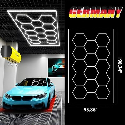 Hexagon Led Garage Light 69 Pack 6500k Licht Hexagon Werkstatt Lager Autogarage