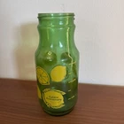 Vintage Anchor Hocking Green Lemonade Lemon Juice Jar Pitcher Carafe Yellow