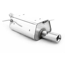 FOX Edelstahl Endschalldämpfer 1x80mm mit Absorber für Ford Street KA 1.6l