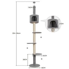 Floor to Ceiling Cat Tree Tower Climbing Activity Center Scratching Post Condo