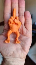 Middle Finger Figure with Legs - Funny Office Desk Ornament 3D Printed