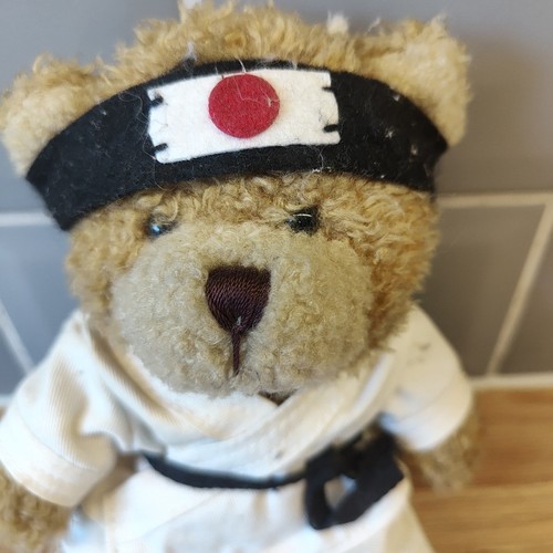 Teddy Bear Collection Kim The Karate Expert With Black Belt 9" Handmade Plush - Picture 5 of 9