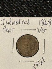 1868 Indian Head Cent   G+/VG  (NOT VG)
