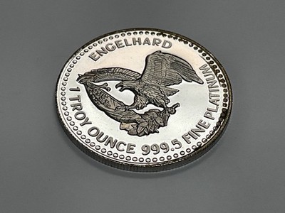RARE Vintage 1986 Engelhard Prospector 1 oz .9995 Platinum Round