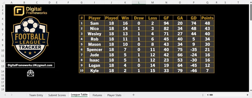 Football League Tracker Auto Fixture | Results & Stats, Sunday League FC 26 - Image 4 of 4