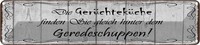 Blechschild 10X46 Cm GerüChteküChe Geredeschuppen Spruch Zitat Deko Geschenk Met