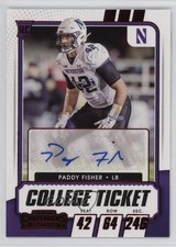 2021 Contenders Draft Picks College Game Ticket Red Paddy Fisher #178 Auto 1th4