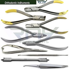 9 Pcs Orthodontic Bracket Placing & Removing Instruments Braces Adjusting Pliers