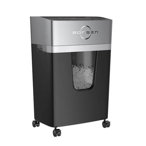 Bonsen 12 Sheet Micro Cut Paper Shredder P-4 40 Min 5.3 Gallon Home Office