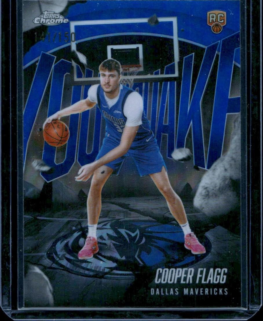 2025-26 Topps Chrome #YQ-1 Cooper Flagg Youthquake Blue Refractor #/150